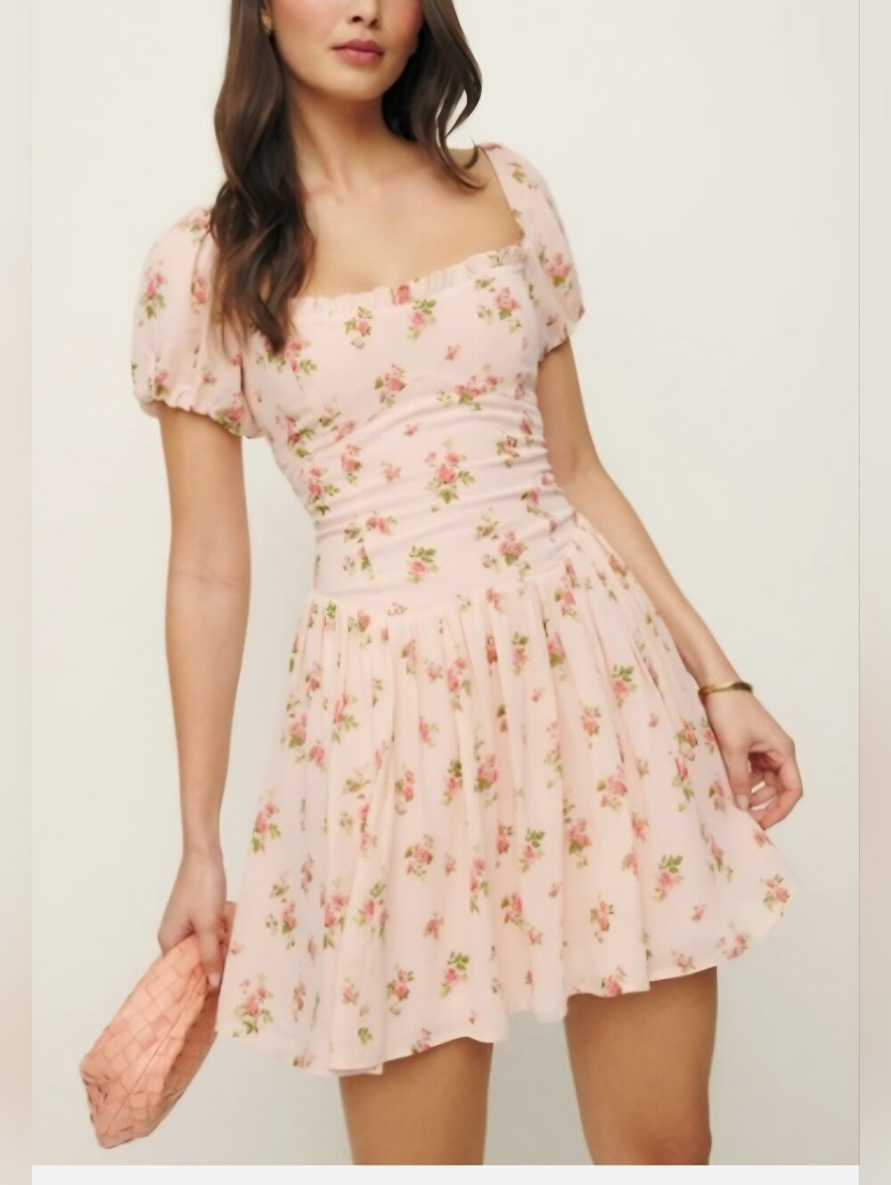 Reformation Women's Davonne Floral Dress Size 4, 100% Viscose. Wedding Guest
